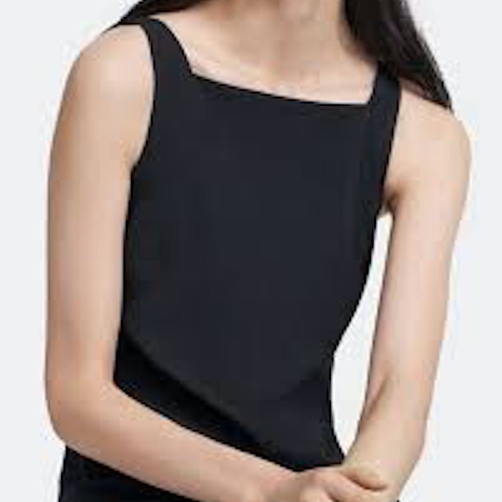 ***new Wool Square Neck Sleeveless Tank